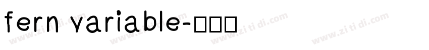 fern variable字体转换